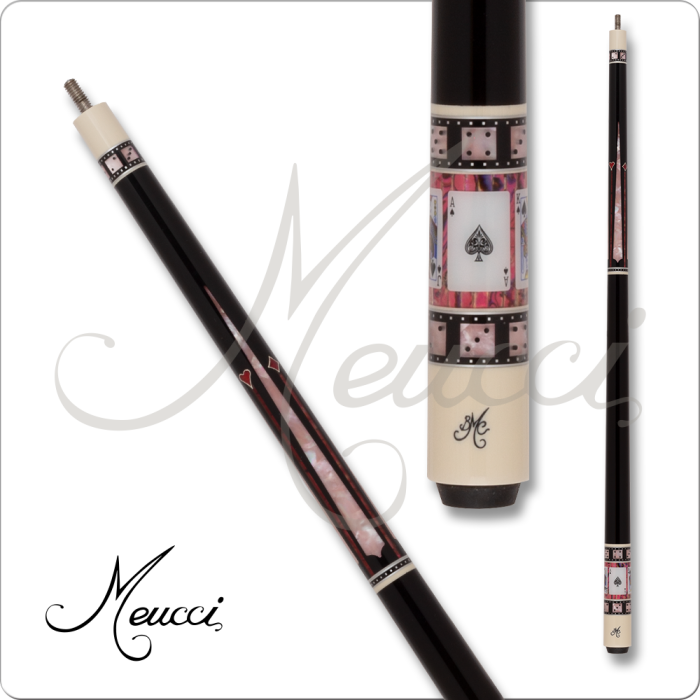 Meucci MECAS09B Casino Series Cue - Spades